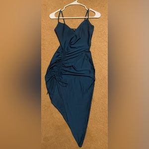 Girls Emerald Green Asymmetrical Homecoming Dress, Size Small